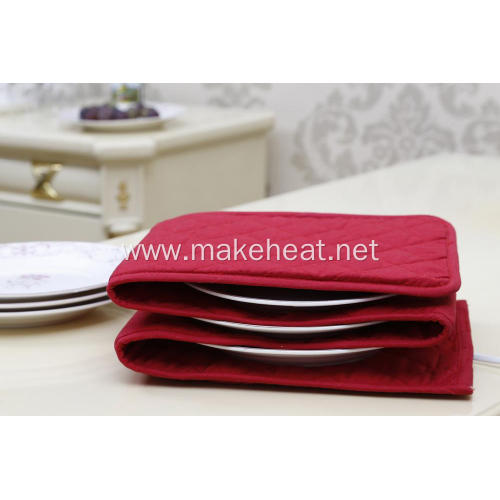 Aluminum Plate Warmer With Red Cotton Cover